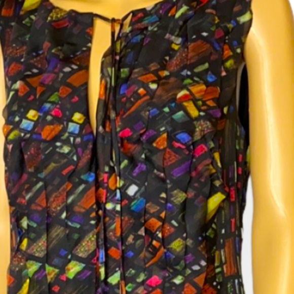 Ted Baker London Sleeveless Multicolor Dress 8 - Picture 3 of 15